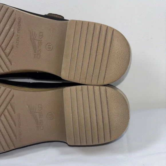 Dansko Britney Womens 41 Clogs Mary Jane Black Nubuck Slip-On Mule Shoe Comfort - Picture 10 of 12